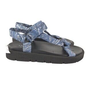 A.P.C. Liberty Anais Floral Sandals US 9 EU 42 Mens Blue Platform Strappy $285